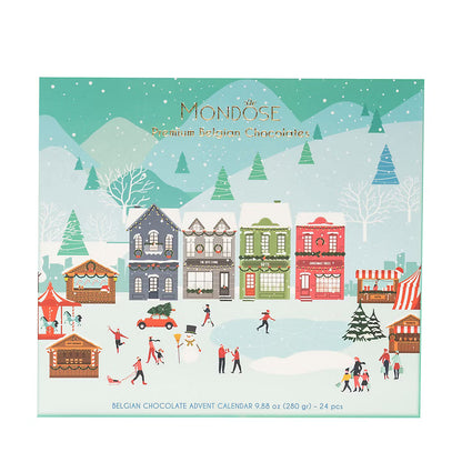 Mondose Belgian Chocolate Advent Calendar, With Seven Indulgent Chocolate Varieties, 24 ct.