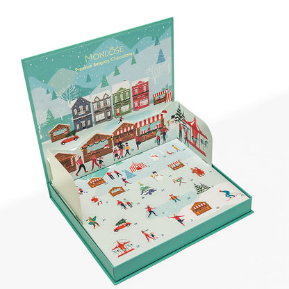 Mondose Belgian Chocolate Advent Calendar, With Seven Indulgent Chocolate Varieties, 24 ct.