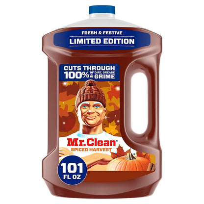 Mr. Clean All Purpose Cleaner, Floor Cleaner, Mop Soap, Cleaning Liquid, Spiced Harvest, 101 oz.