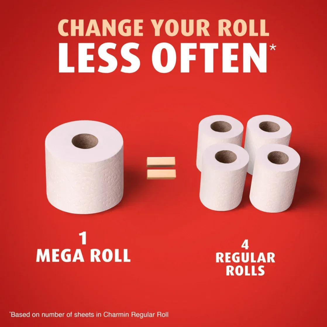 Charmin Ultra Strong Toilet Paper 6 Mega Rolls, 220 Sheets Per Roll