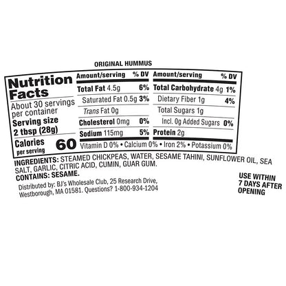 Wellsley Farms Original Hummus, 30 oz.