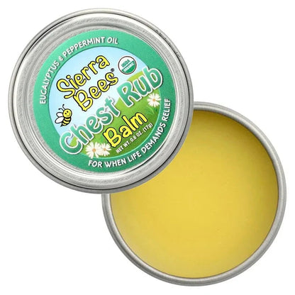 Sierra Bees, Chest Rub Balm, Eucalyptus & Peppermint, 0.6 oz (17 g)