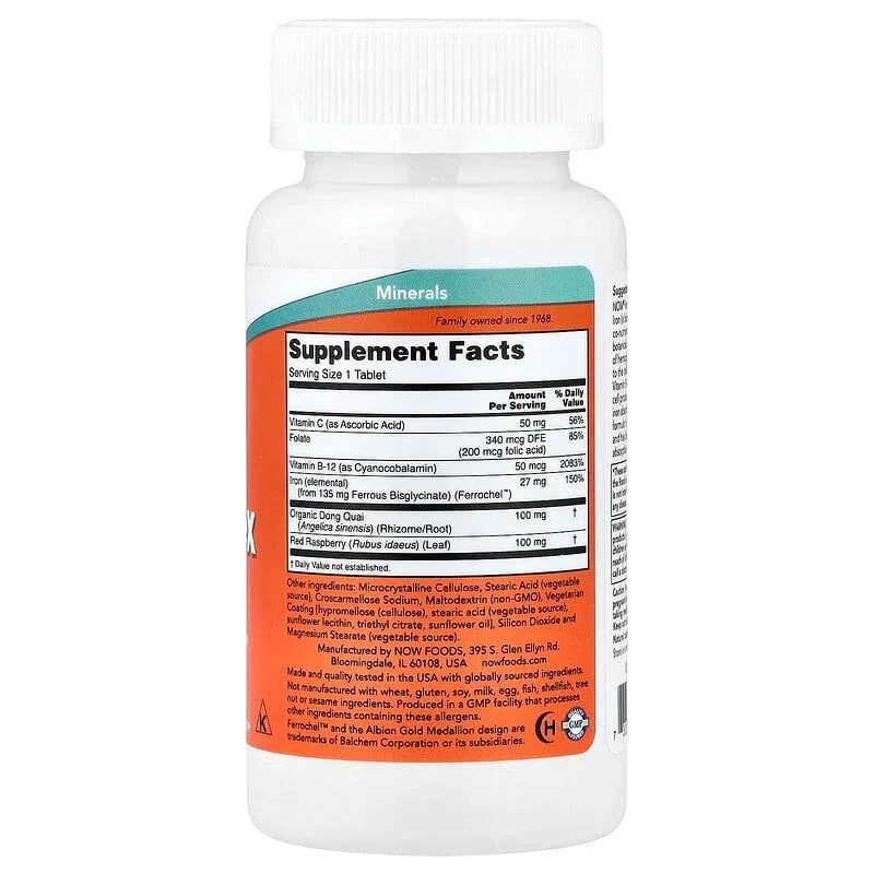 NOW Foods, Iron Complex, 100 Tablets