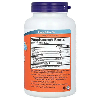 NOW Foods, Ultra Omega-3 Fish Oil, 180 Fish Softgels