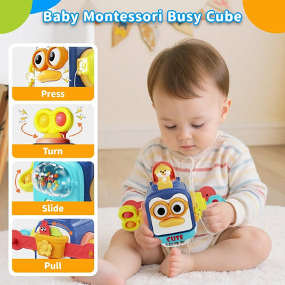 Dimoarch 4 in 1 Baby Toys 6-12 Months Boys Girls, Montessori Babies Toy, Infant Toys Suitable for 3-6-9-12 Months Old Baby Boys and Girls Toy Bundles Gift