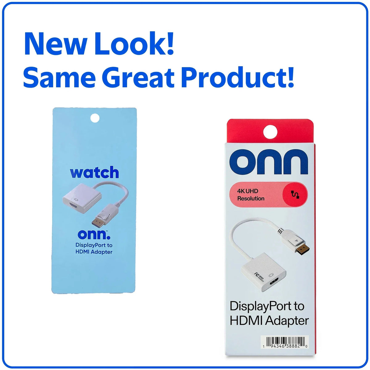 onn DisplayPort to HDMI Converter Adapter with Audio - Supports 4K & 1080p for Laptop/PC to Monitor, Projector, HDTV，6ft Cable