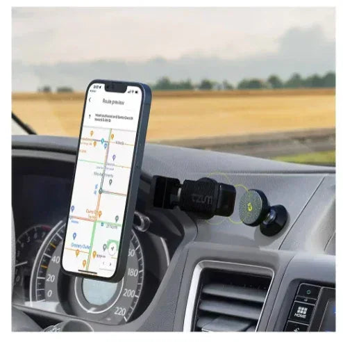Tzumi PowerMount Plus Magnetic Dash Mount with Adjustable Bracket - Black
