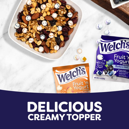 Welch's Fruit 'N Yogurt Blueberry-Acai. & Mango-Peach Soft Fruit Snacks, .7 oz, 20 Count