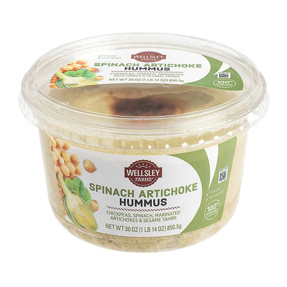 Wellsley Farms Spinach and Artichoke Hummus, 30 oz.