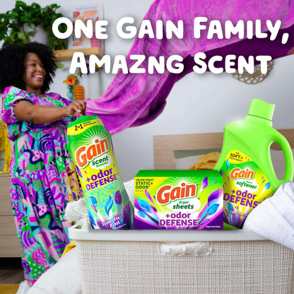 Gain Odor Defense 2-in-1 In-Wash Laundry Scent Booster Beads, Super Fresh Blast Scent, 4.8 oz