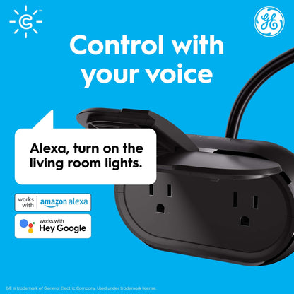GE Cync Outdoor Smart Plug, Works with Alexa and Google, Matter Compatible, 1 Pack