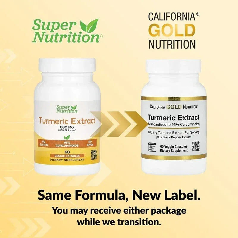 California Gold Nutrition, Turmeric Extract with 95% Curcuminoids, and BioPerine® Black Pepper Extract, 60 Veggie Capsules