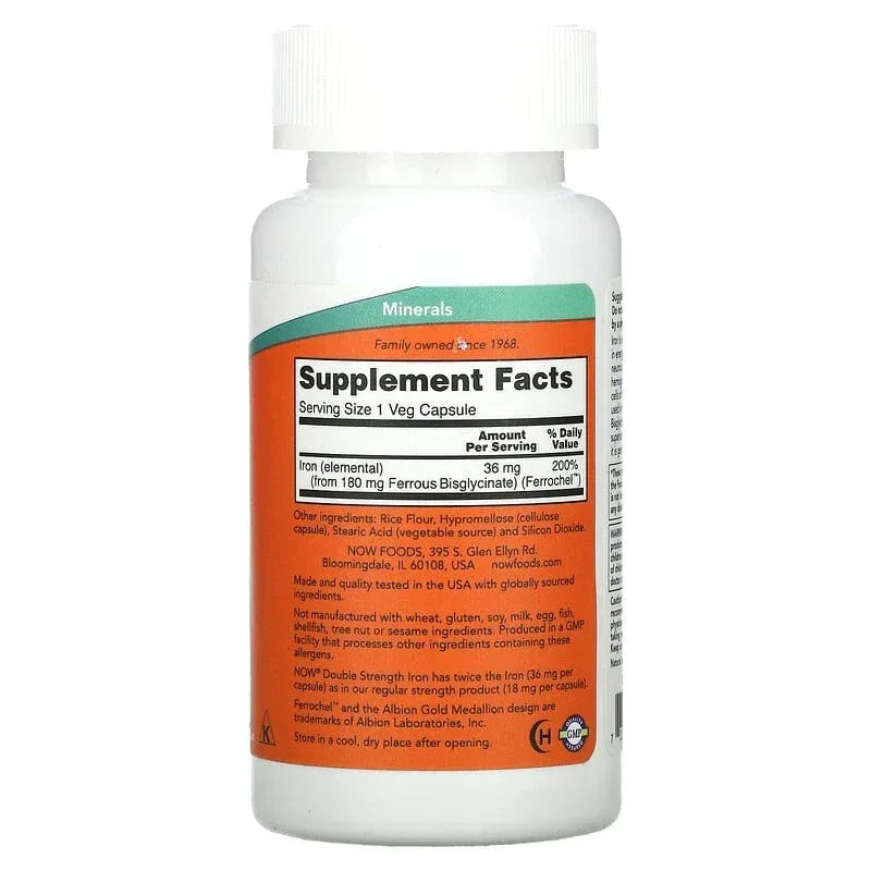 NOW Foods, Iron, 18 mg & 36 mg
