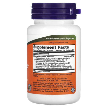 NOW Foods, Clinical GI Probiotic, 50+ Formula, 60 Veg Capsules