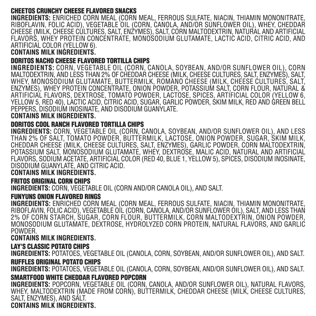 Frito Lay Classic Mix Chips Variety pack, Mega Size, 1 oz, 42 Count