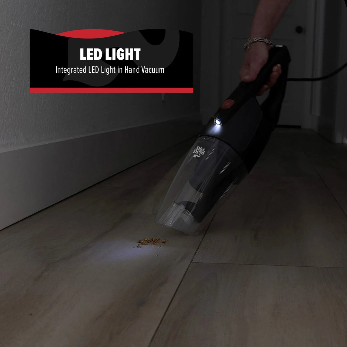 Dirt Devil 3-in-1 Lightweight Corded Stick Vacuum Cleaner and Handheld with LED Lights, Multi-Surface Cleaning, Model EV1426CS