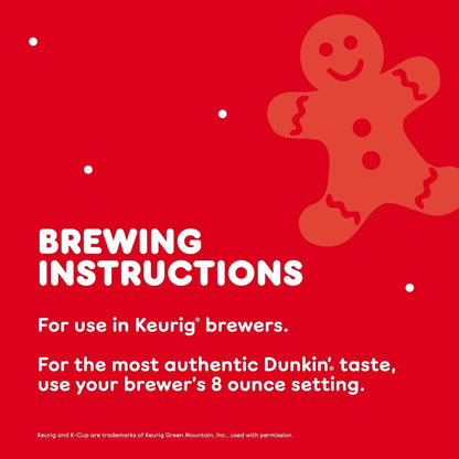 Dunkin’ Gingerbread Artificially Flavored Coffee, K Cup Pods, 10 Ct.