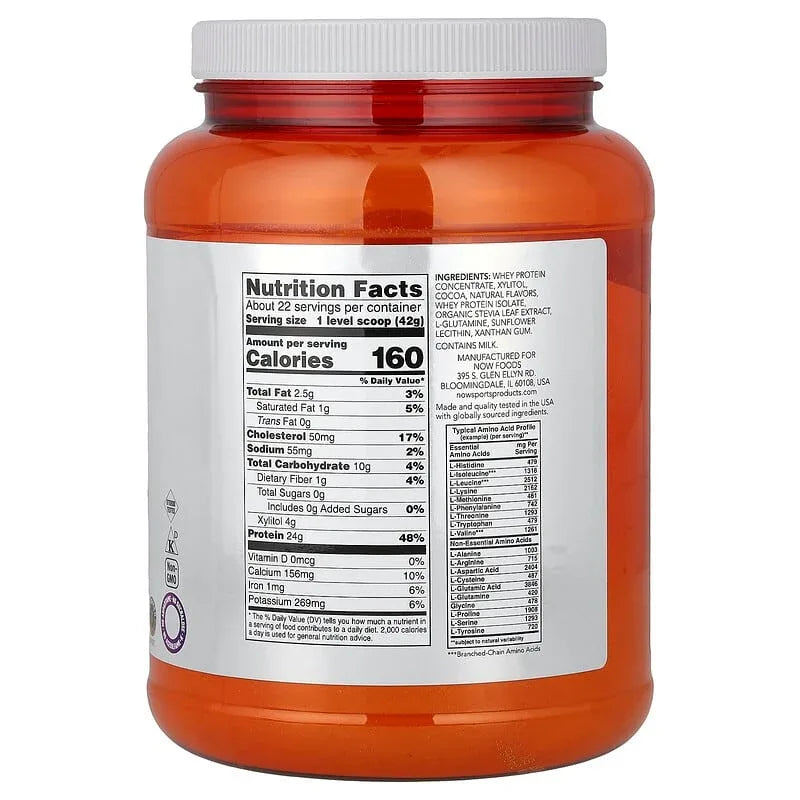 NOW Foods, Sports, Organic Whey Protein, Unflavored, 1 lb (454 g)