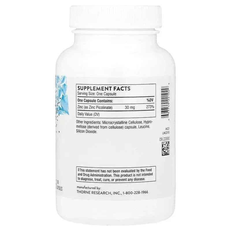 Thorne, Zinc Picolinate, 15 mg, 60 Capsules