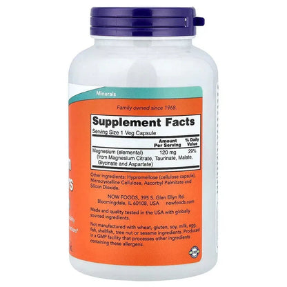 NOW Foods, Magnesium Transporters, 120 mg, 180 Veg Capsules