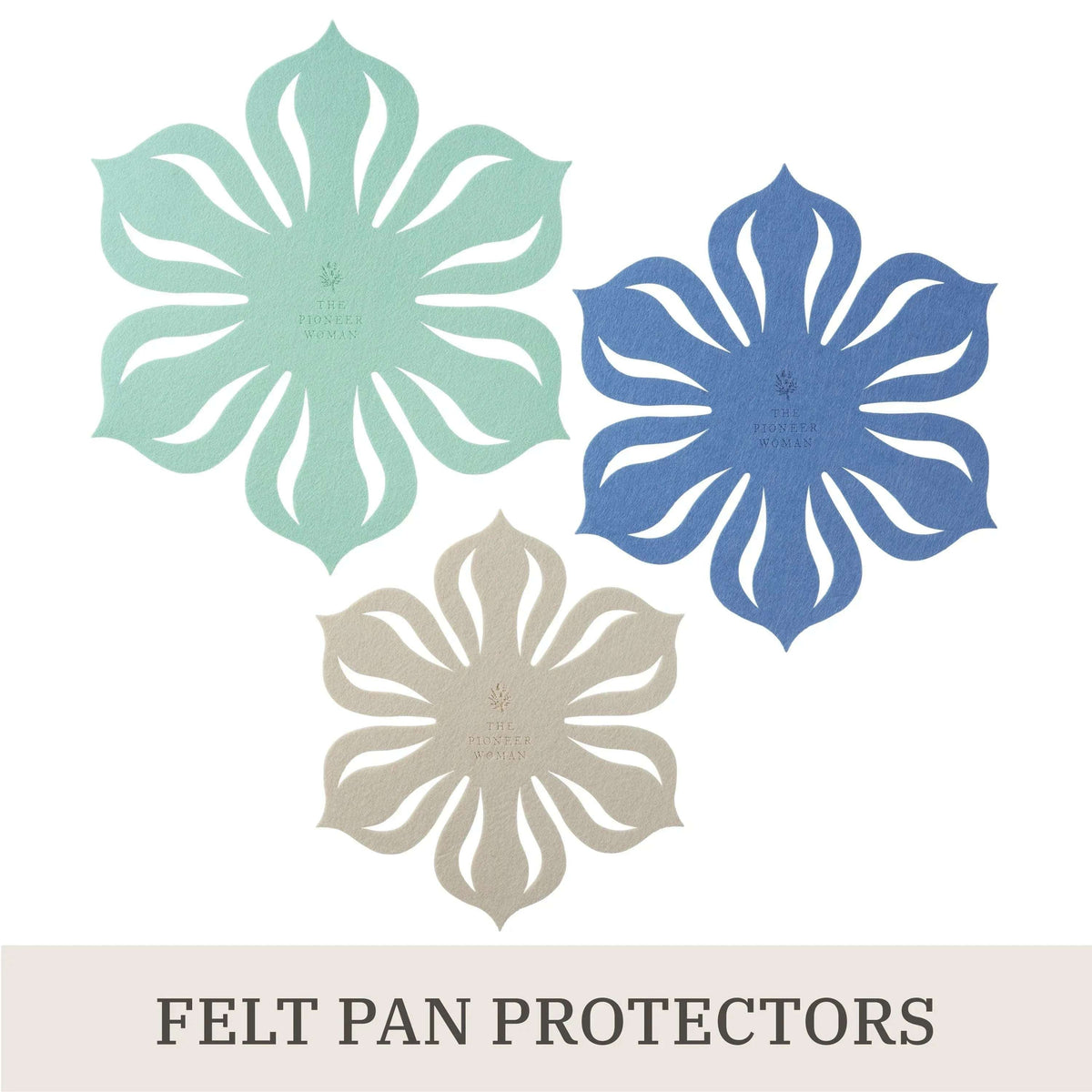The Pioneer Woman Prairie Signature 14-Piece Cast Aluminum Cookware Set, Blue