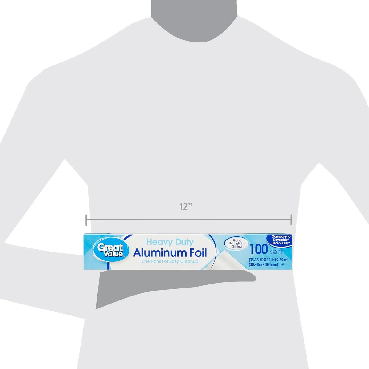 Great Value Heavy Duty Aluminum Foil, 100 Sq ft