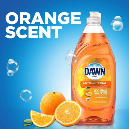 Dawn Ultra Antibacterial Liquid Dish Soap, Orange Scent, 40 Fl Oz