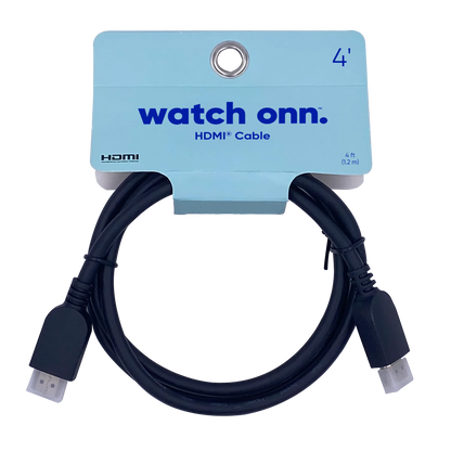 Onn. 4ft HDMI Cable, Black Color