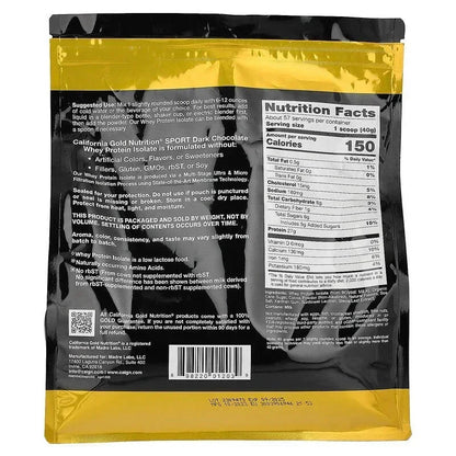 California Gold Nutrition, Sport, Whey Protein Isolate, Dark Chocolate , 2 lb (907 g)