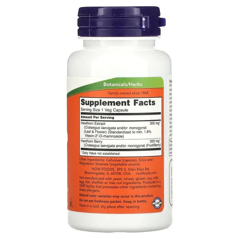 NOW Foods, Hawthorn Extract, 90 Veg Capsules
