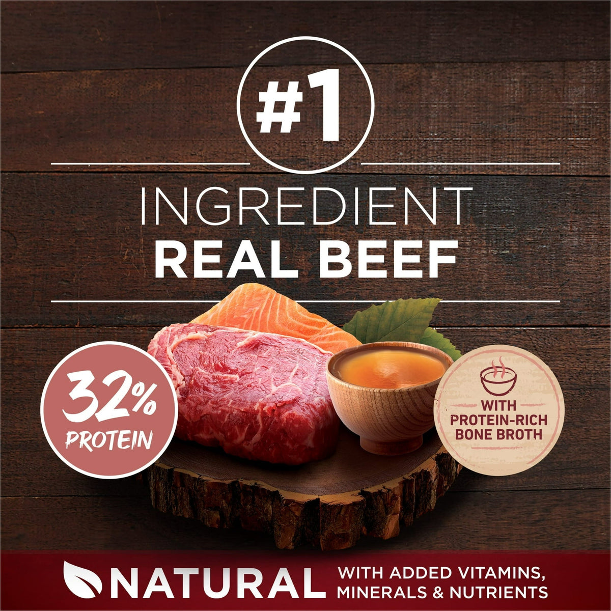 Purina ONE True Instinct Dry Dog Food for Adults, High Protein with Real Beef & Salmon