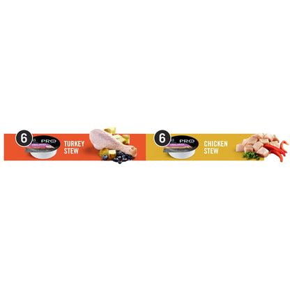 Pure Balance Pro+ Small Breed Turkey and Chicken Stew Variety Pack Wet Dog Food 3.5oz Cups (12 Pack)
