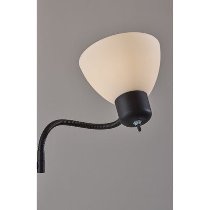 Mainstays 72" Black Combo Floor Lamp with Modern Reading Lamp