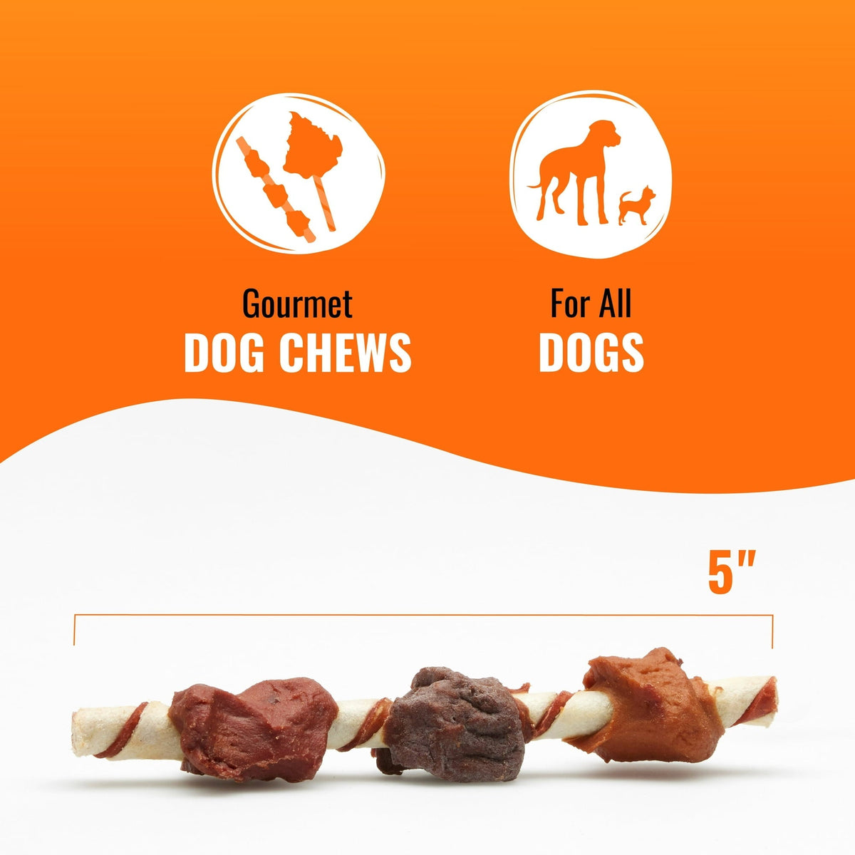 Good 'n' Fun Triple Flavor Kabobs, Rawhide Chews for All Dogs