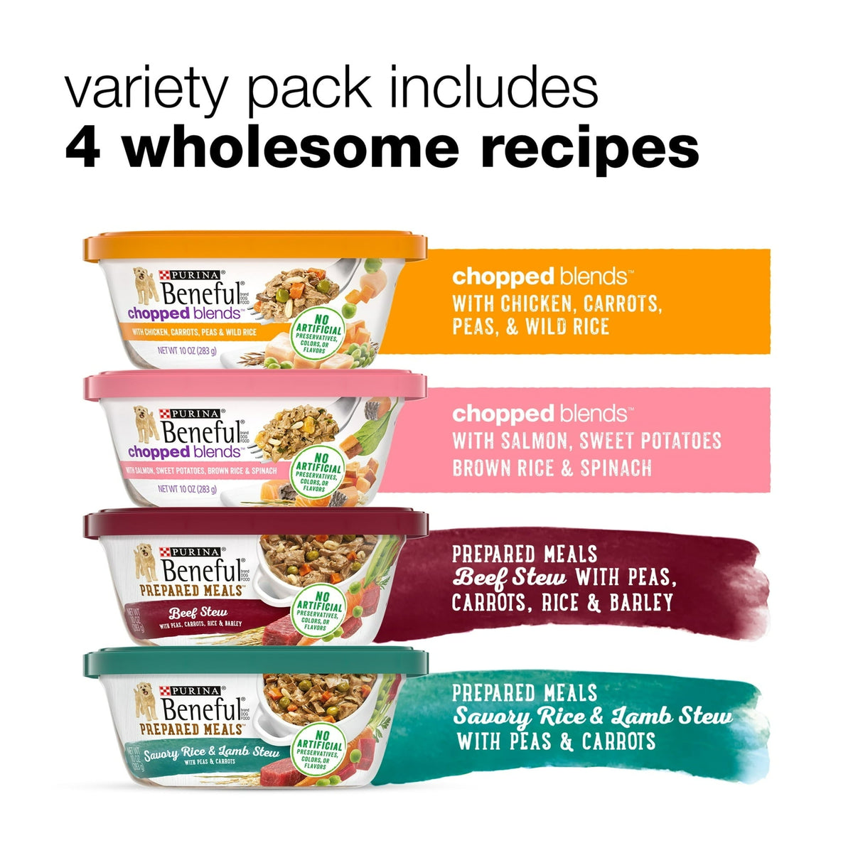 Purina Beneful Dog Food Freshly Prepared Meals Variety Pack Wet Dog Food with Gravy