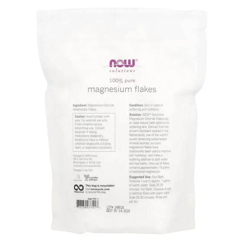 NOW Foods, Solutions, Magnesium Flakes