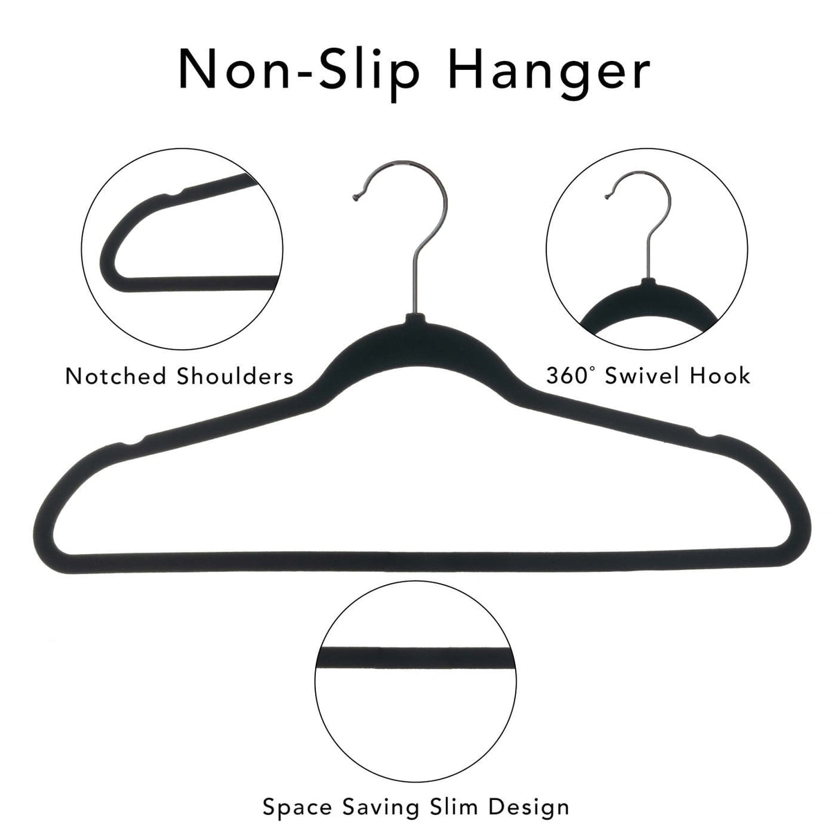 Better Homes & Gardens Velvet Adult Clothing Hangers, Beige, Non-Slip, Space Saving, 30 Count