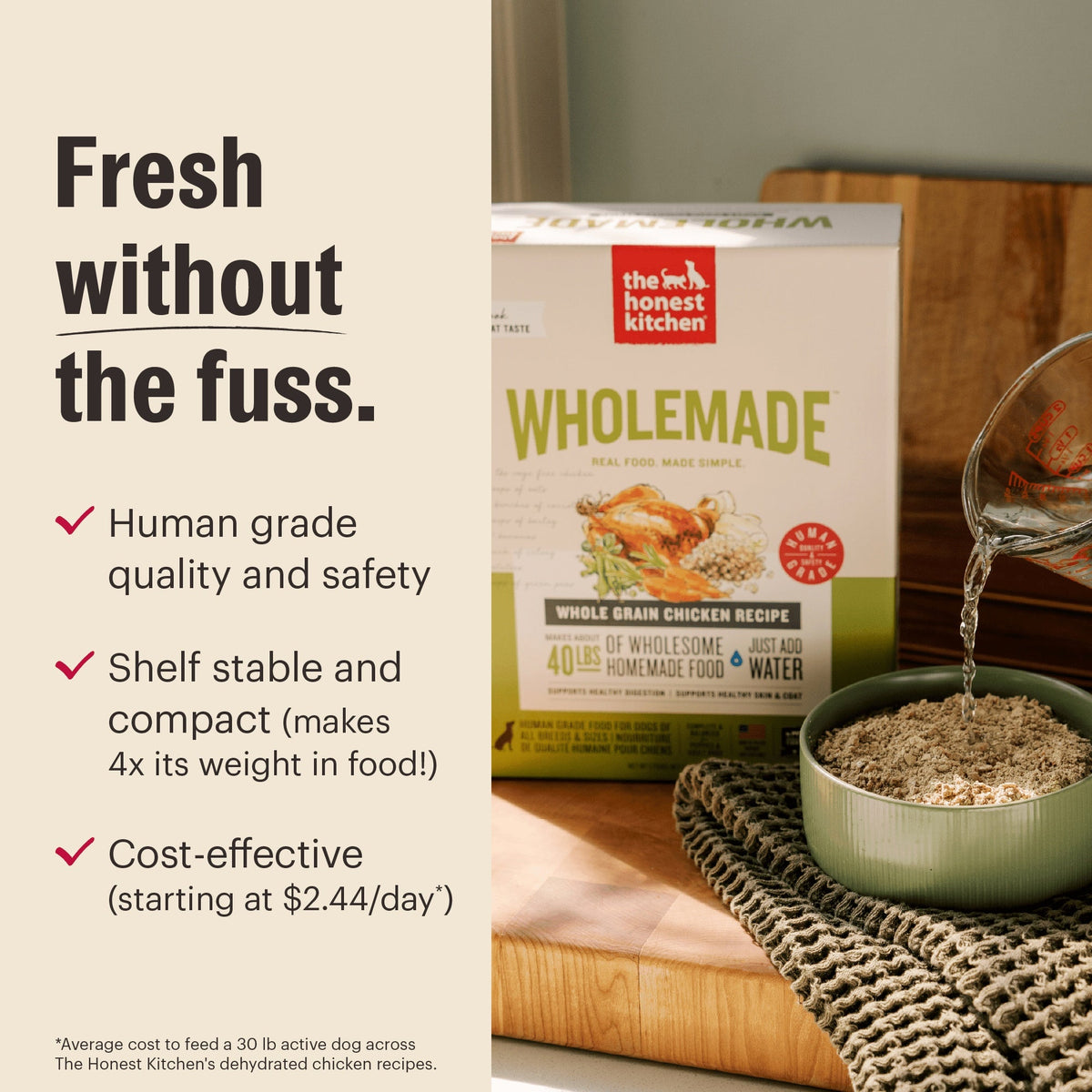 The Honest Kitchen Revel: Natural Human Grade Dehydrated Dog Food, Chicken & Organic Grains