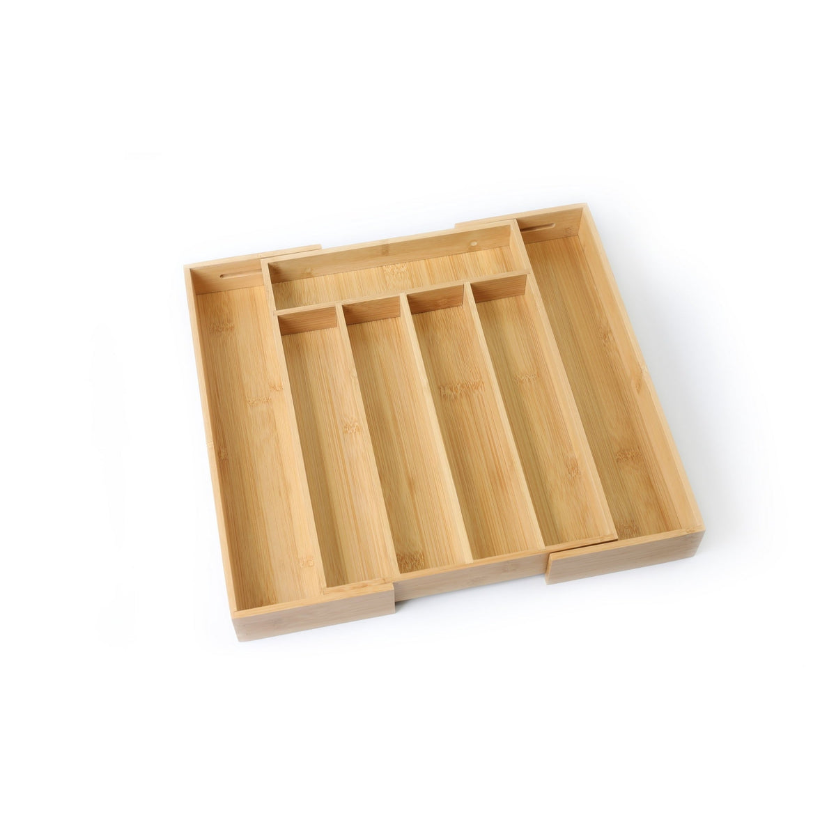 (2 pack) Better Homes & Gardens Natural Bamboo Expandable Silverware Organizer, 13.98 x 10.04-15.35 x 1.97 inches