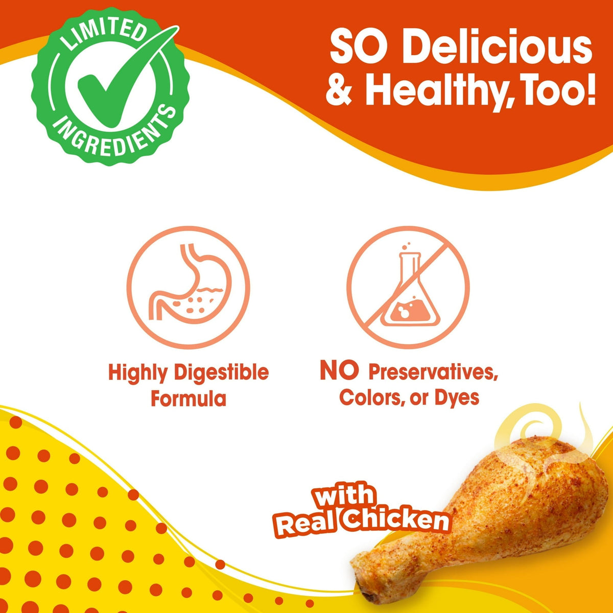 Nylabone Natural Nubz Edible Dog Dry Chew Treat, Chicken Flavor, Small