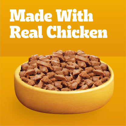 Pedigree Puppy Food Morsels in Sauce, Wet Dog Food, Chicken Flavor, 3.5 oz. Pouches, 16 Count