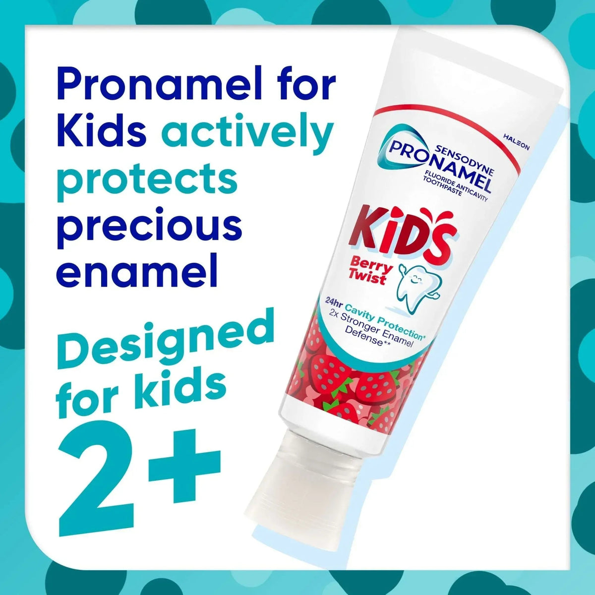 Sensodyne Pronamel Kids Toothpaste, Fluoride Anticavity Toothpaste, Cavity and Enamel Protection, for Ages 2+, Berry Twist Flavored, 4 Oz