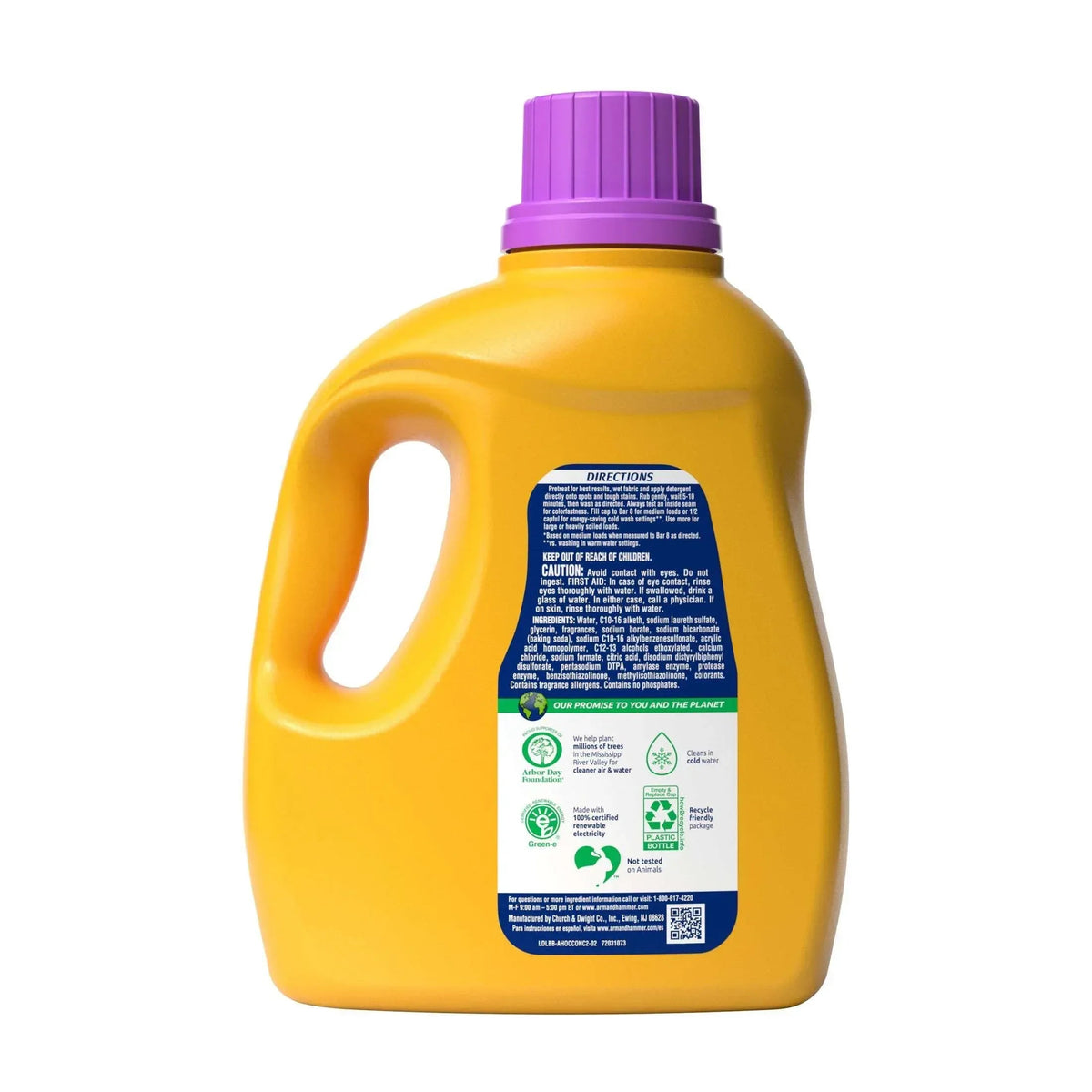 ARM & HAMMER Plus OxiClean Odor Blasters Liquid Laundry Detergent, Fresh Scent, 77 Loads