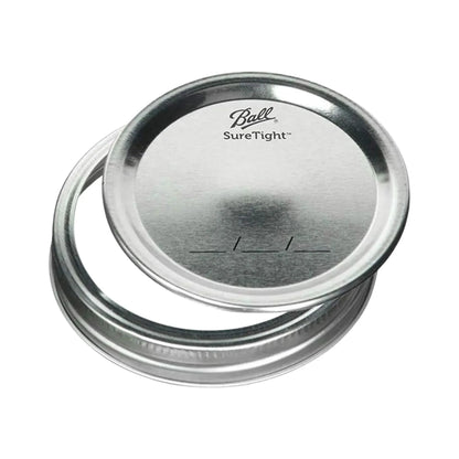 Ball, Glass Mason Jars with Lids & Bands, Wide Mouth, Clear, 16 oz, 12 Count