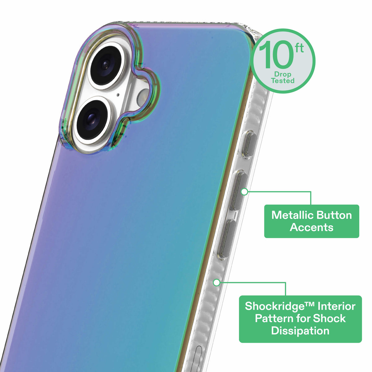 onn Opalescent Phone Case for iPhone 16