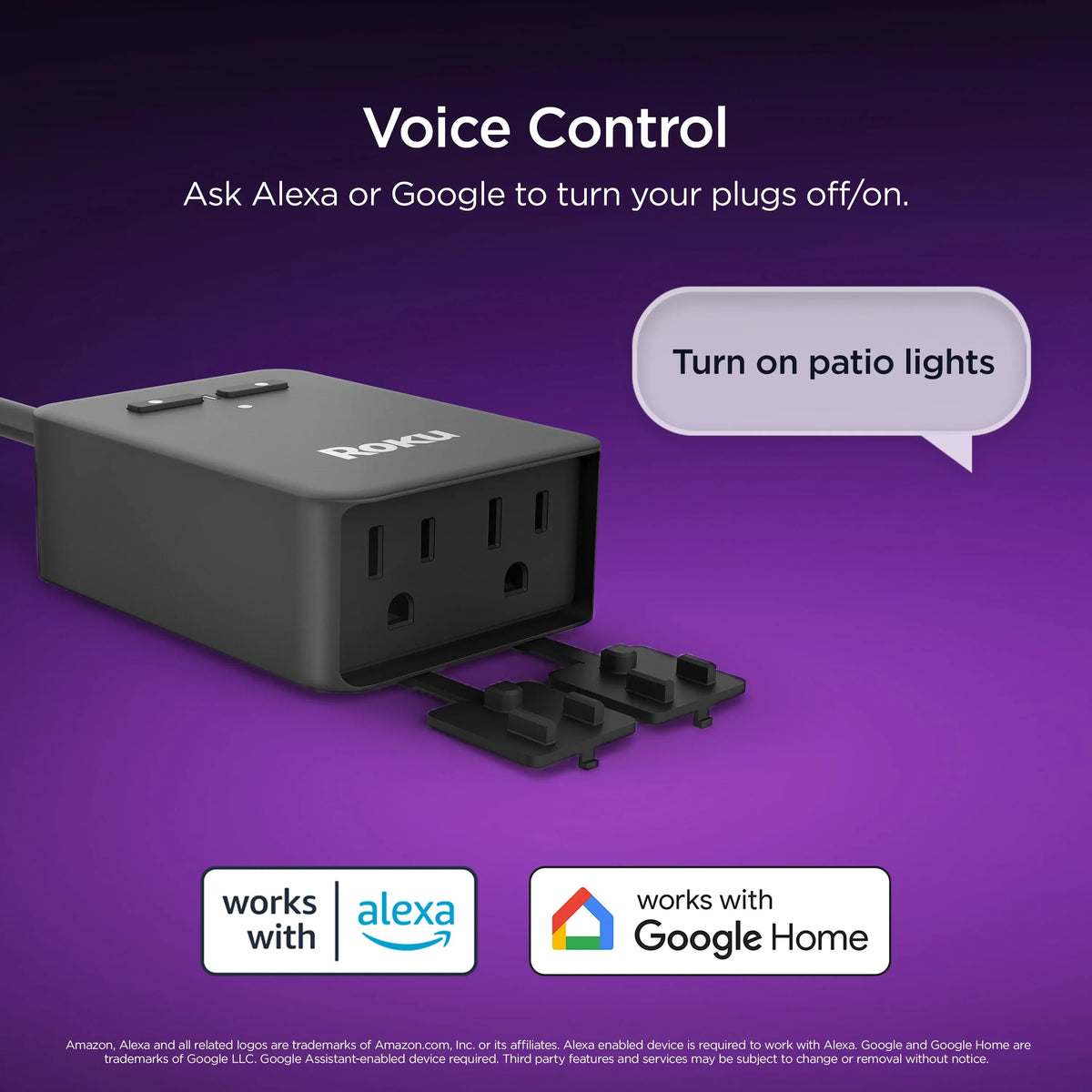 Roku Smart Home Outdoor Smart Plug SE with Custom Scheduling, Independent Outlets, and IP64 Weather Resistance - 15 Amps