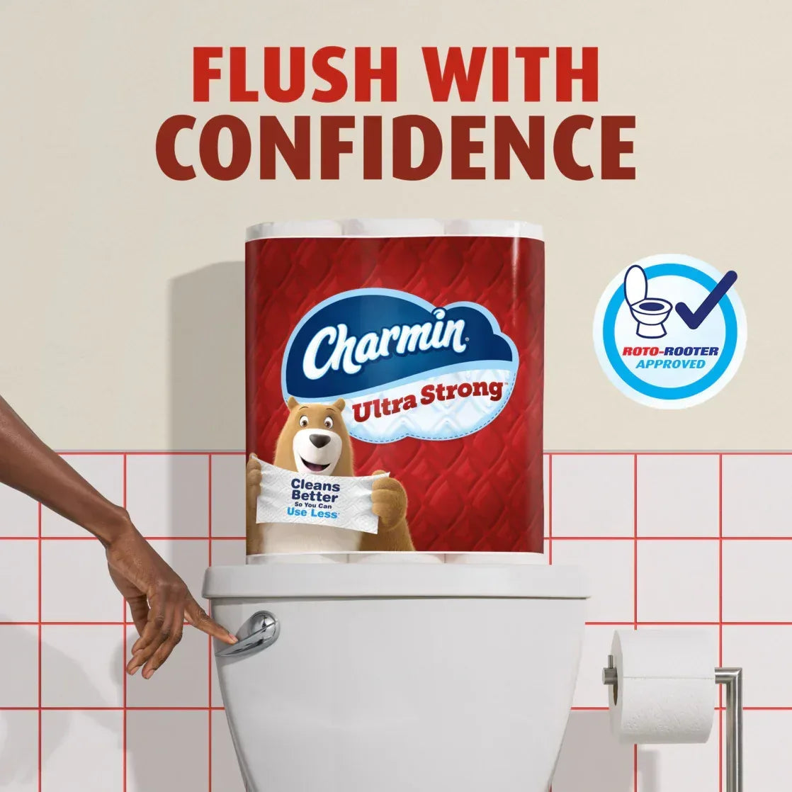 Charmin Ultra Strong Toilet Paper 6 Mega Rolls, 220 Sheets Per Roll