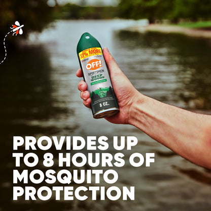 OFF! Sportsmen Deep Woods Insect Repellent 3, Sweat Resistant Mosquito & Bug Spray, 8 oz