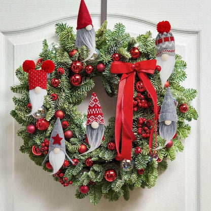 D-FantiX Gnome Christmas Ornaments Set of 6, Handmade Swedish Tomte Gnomes Decorative Ornaments Plush Christmas Decorations Tree Hanging Scandinavian Santa Elf Home Table Decor 2025