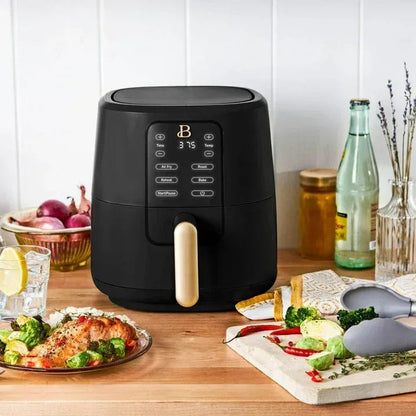 Beautiful 3 Qt Air Fryer with TurboCrisp Technology, EverGood Ceramic Nonstick Coating, Thyme Green by Drew Barrymore